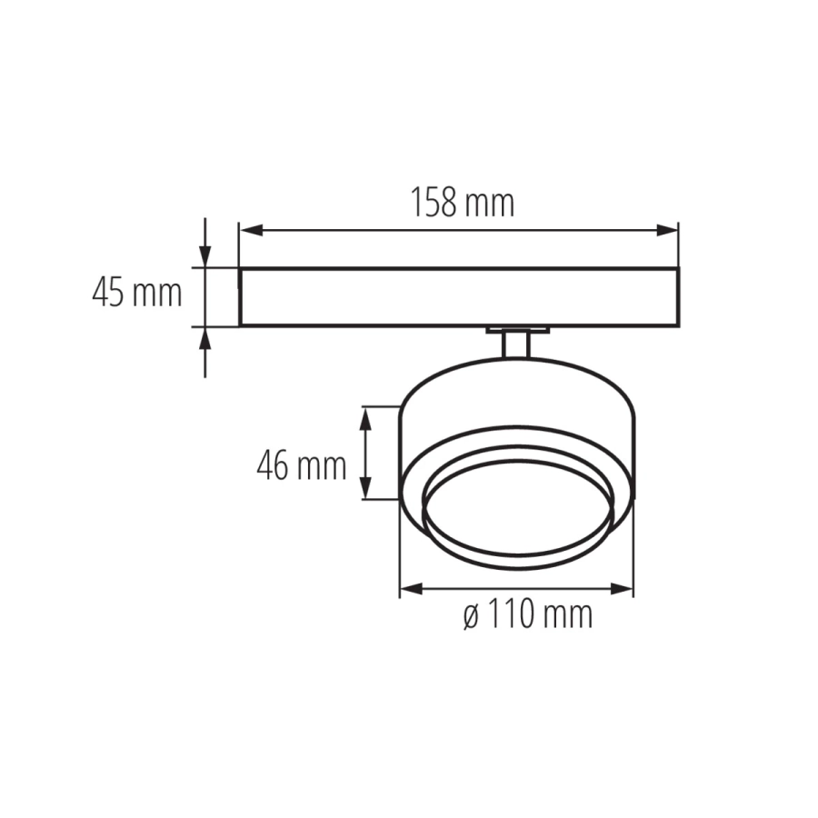 Reflektor na szynoprzewód Kanlux BTL 28W-940-B, model 35657_3.webp