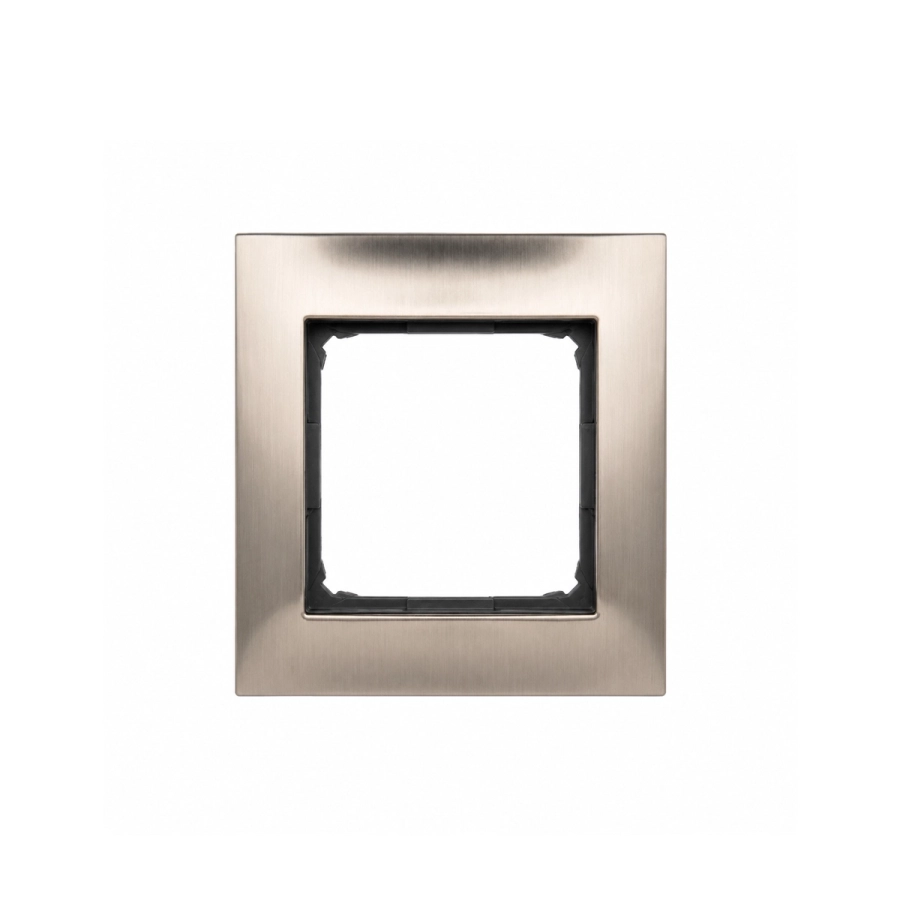Ramka pojedyńcza metalowa Simon 54, inox, metal - DR1-61.webp
