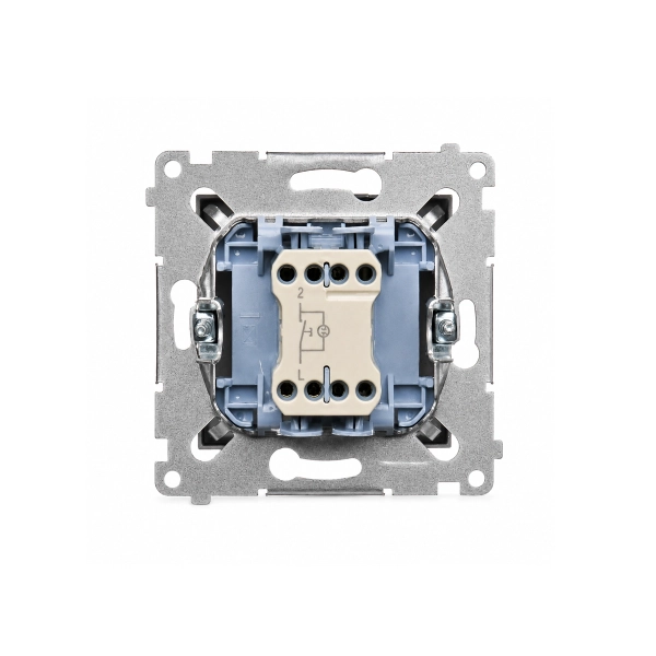 Łącznik jednobiegunowy z podświetleniem LED, Simon 54, (moduł), 10AX, szybkozłącza, antracyt - DW1L.0148-2.webp
