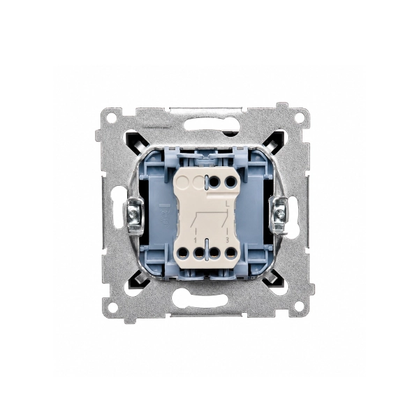 Łącznik świecznikowy z podświetleniem LED do wersji IP44, (moduł), 10AX, szybkozłącza, srebrny mat - DW5BL.0143-2.webp