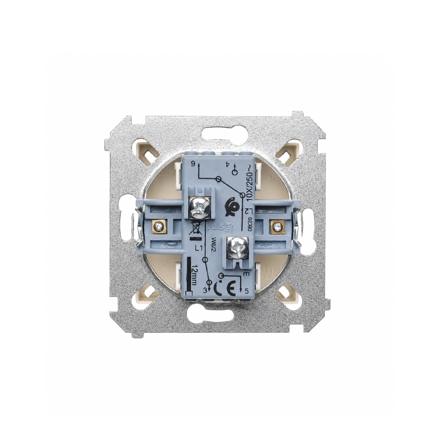 Łącznik schodowy podwójny z podświetleniem LED, Simon 54, (moduł), 10AX, zaciski śrubowe, kremowy - DW62L.0141-2.webp