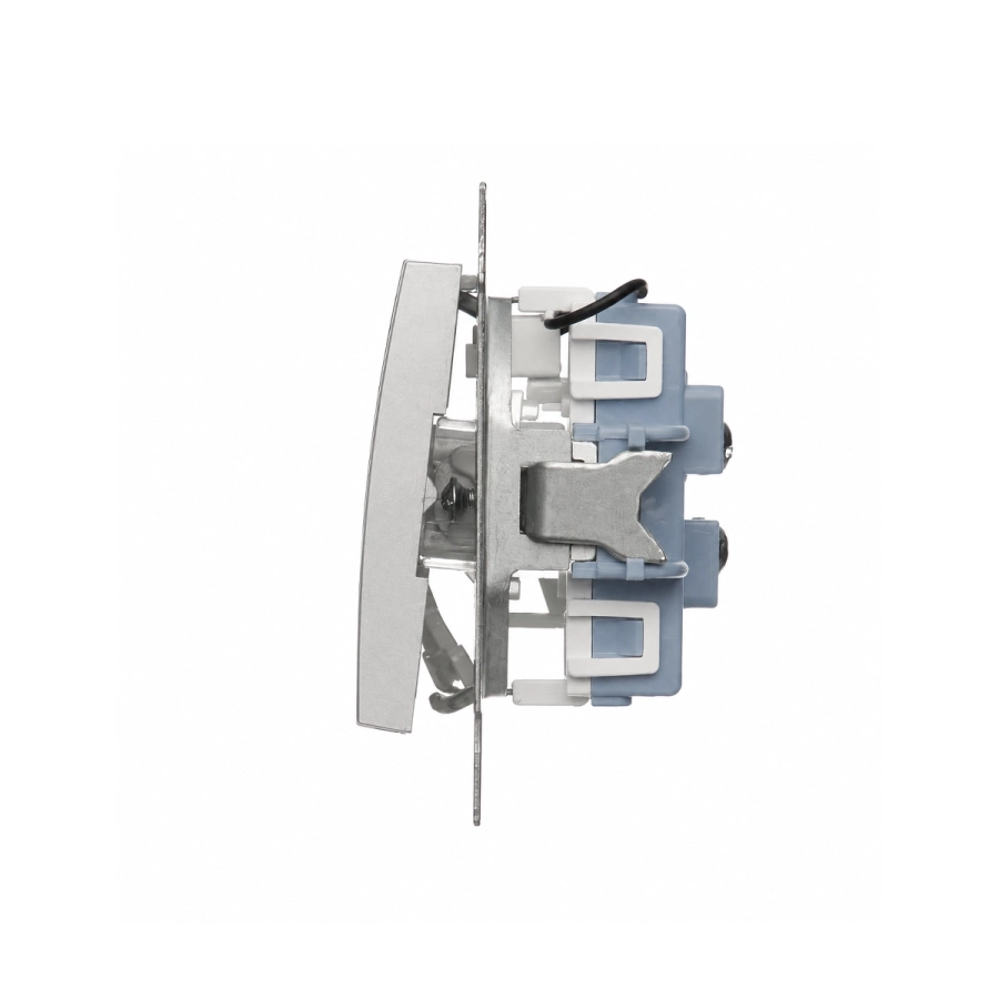 Łącznik schodowy podwójny z podświetleniem LED, Simon 54, (moduł), 10AX, zaciski śrubowe, srebrny mat - DW6-2L.01-43-3.webp