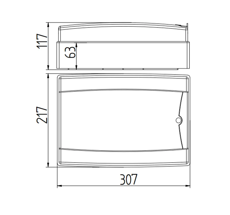 Rozdzielnica natynkowa Galant Plus 1x12 IP65 N+PE 1603-01-3.webp