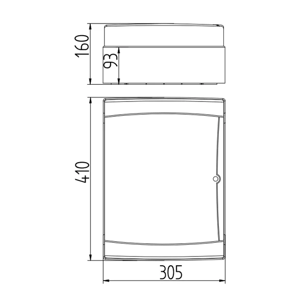 Rozdzielnica elektryczna natynkowa Galant Plus 2x12 IP65 N+PE 1605-01-2.webp