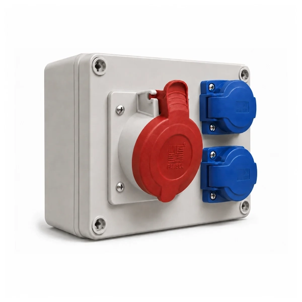 Rozdzielnica natynkowa R-BOX 190 1×16A-5P, 2×250V, IP44 Pawbol.webp