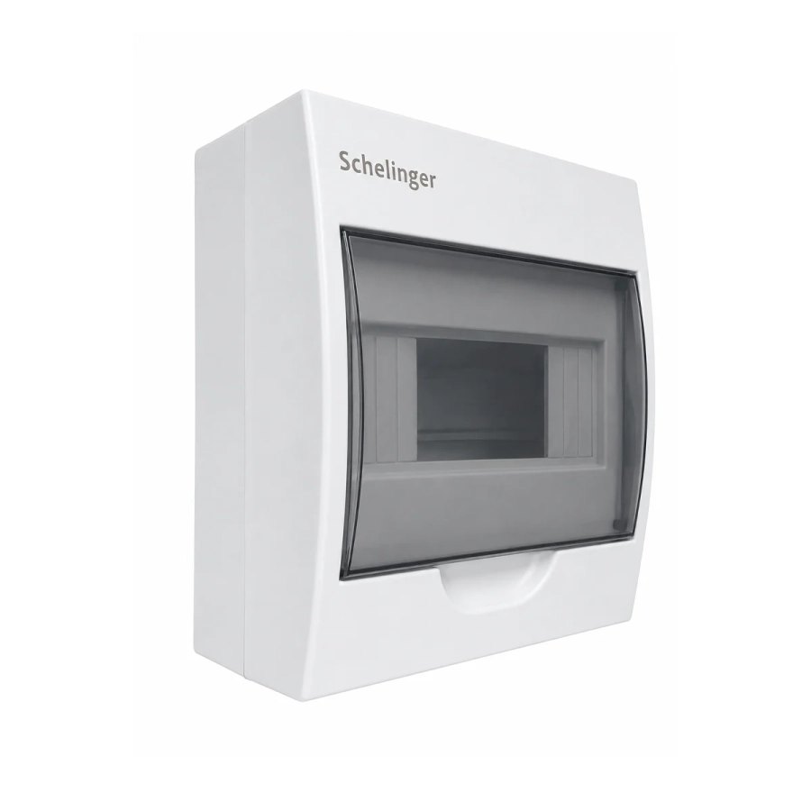 Rozdzielnica natynkowa Schelinger 1x8P zaciski 8N+8PE IP40.webp
