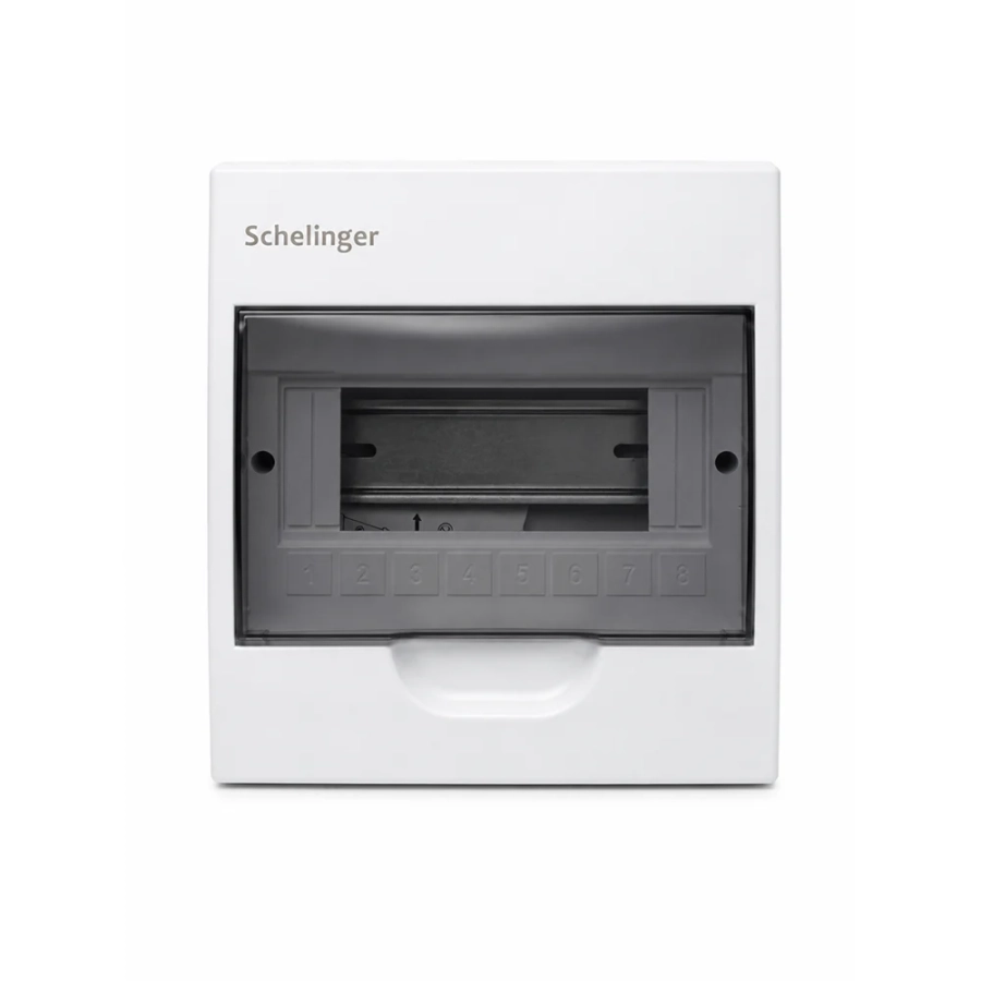 Rozdzielnica natynkowa Schelinger 1x8P zaciski 8N+8PE IP40-1.webp