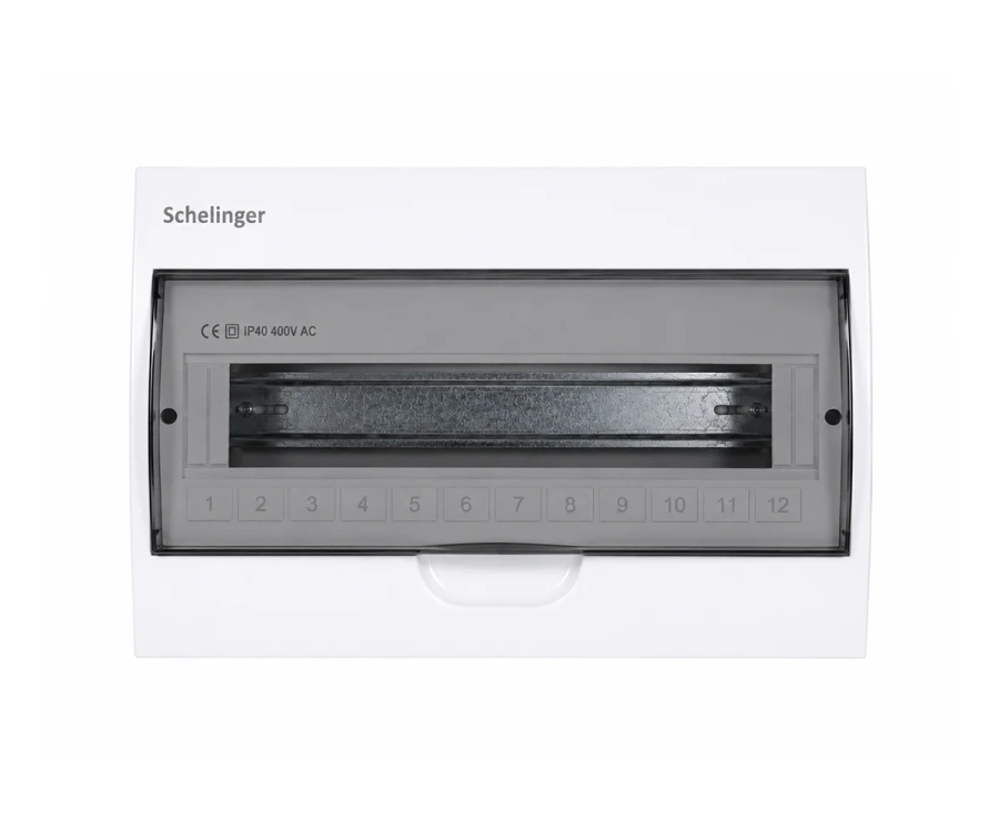 Rozdzielnica natynkowa Schelinger 1x12P zaciski 12N+12PE IP40-3.webp