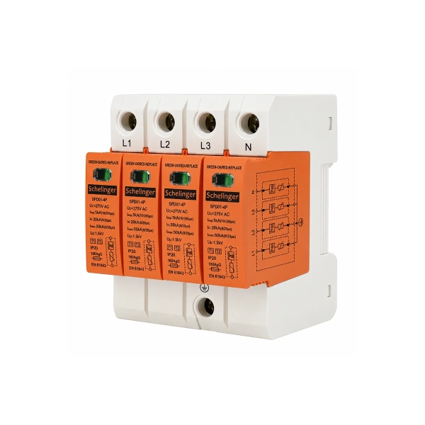 Ogranicznik przepięć 4P T1+T2 B+C 5kA 275V Schelinger.webp