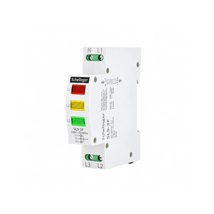Lampka sygnalizacyjna 3-fazowa LED 230V SL9 Schelinger.webp