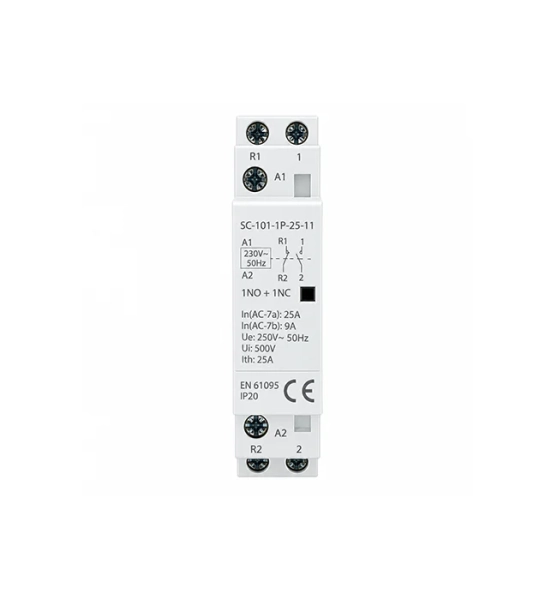 Stycznik modułowy 1P 25A 1NO+1NC 250V AC Schelinger SC101-3.webp
