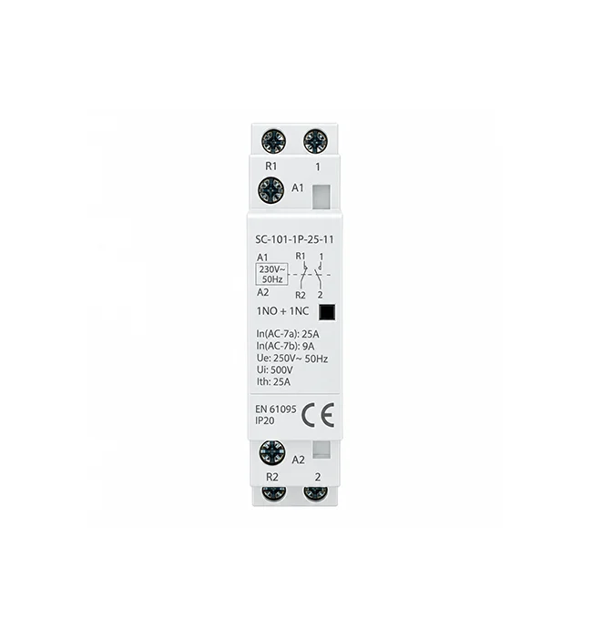 Stycznik modułowy 1P 25A 1NO+1NC 250V AC Schelinger SC101-3.webp