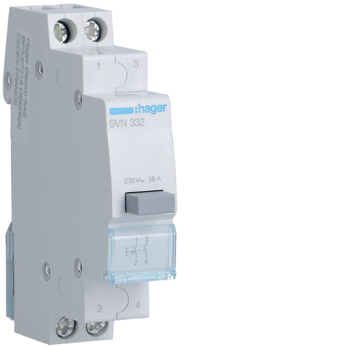 Przełącznik przyciskowy 1P 2NO 16A