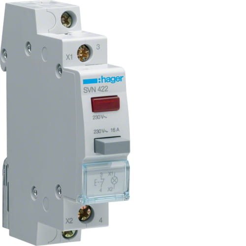 Przycisk sterowniczy LED 1NC czerwony 16A