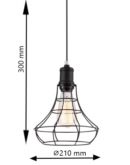 Italux Synthia Lampa wisząca Czarna model MDM2268-1