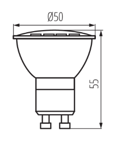 Kanlux Żarówka TOMI LED3W GU10-WW 22702