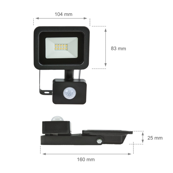 NOCTIS LUX 2 10W NAŚWIETLACZ SLI029037NW_CZUJNIK