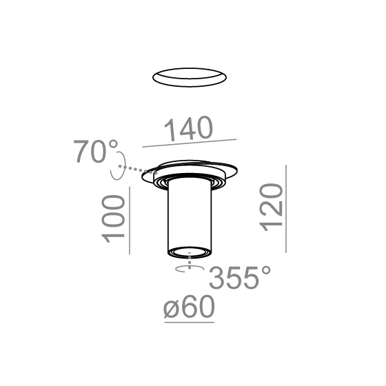 AQFORM SWING 12 LED TRIMLESS