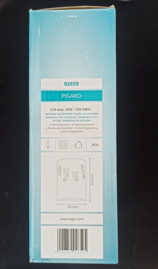 EGLO Pigaro 92659 Kinkiet Biały