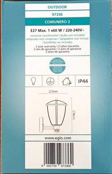 Kinkiet zewnętrzny EGLO Comunero 2 97336