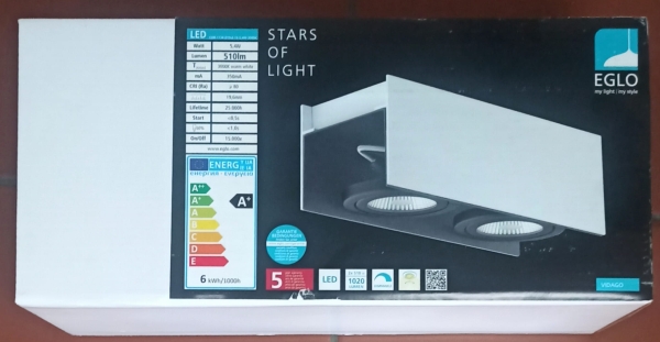 Biały plafon EGLO Vidago 39316