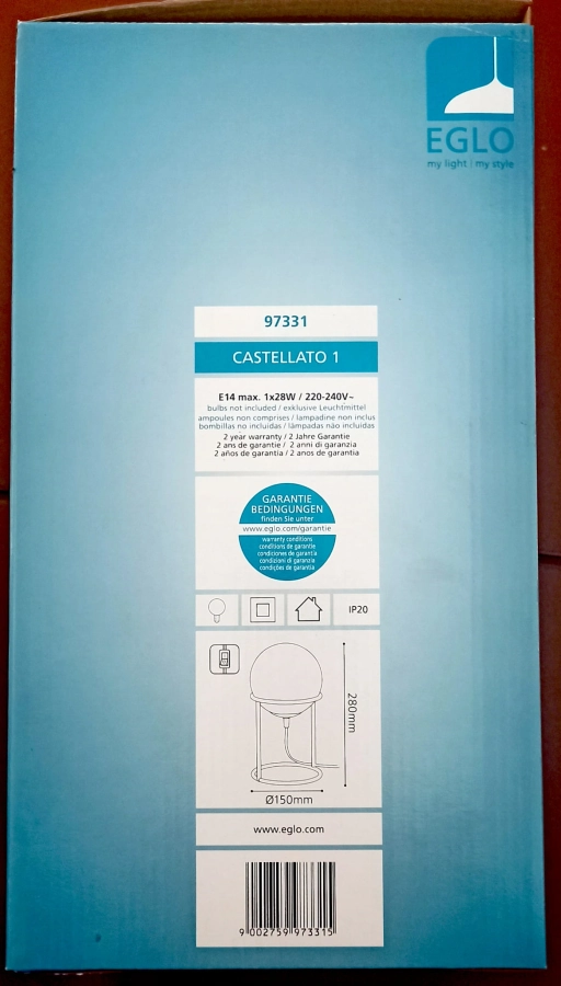 Lampka nocna stołowa EGLO Castellato 1 97331