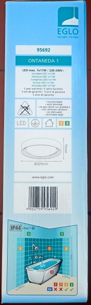 Plafon łazienkowy EGLO Ontaneda 95692