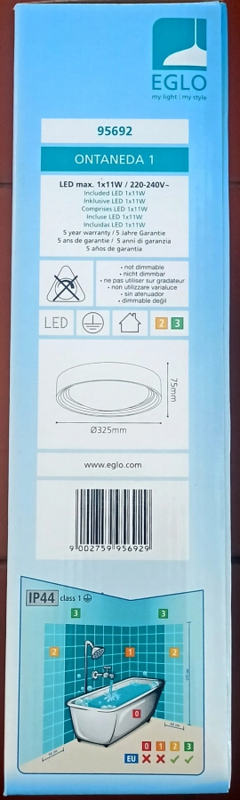 Plafon łazienkowy EGLO Ontaneda 95692