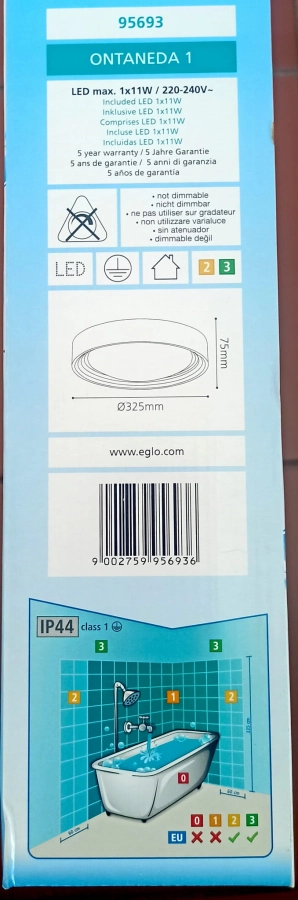 Plafon łazienkowy EGLO Ontaneda 95693