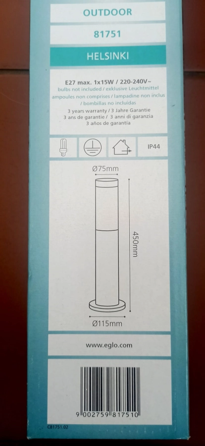 Słupek ogrodowy EGLO Helsinki 81751