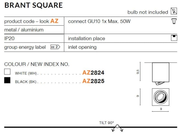 Azzardo Brant Square AZ2824