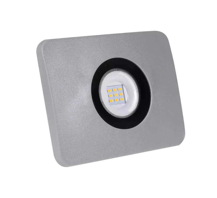 LUMAX naświetlacz LED Surfi 10W 700lm 3000K IP65 szary LFL410G