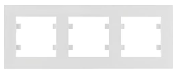 Ramka 3-krotna pozioma biały wl5730